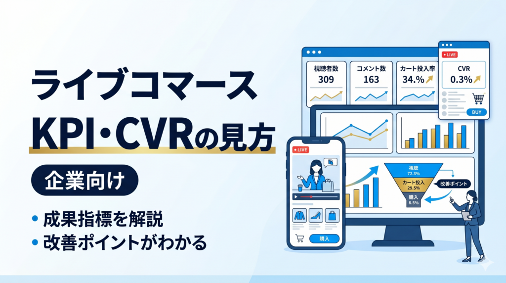 ライブコマースのKPIとCVRの見方 企業向け 成果指標と改善ポイントを解説するサムネイル画像