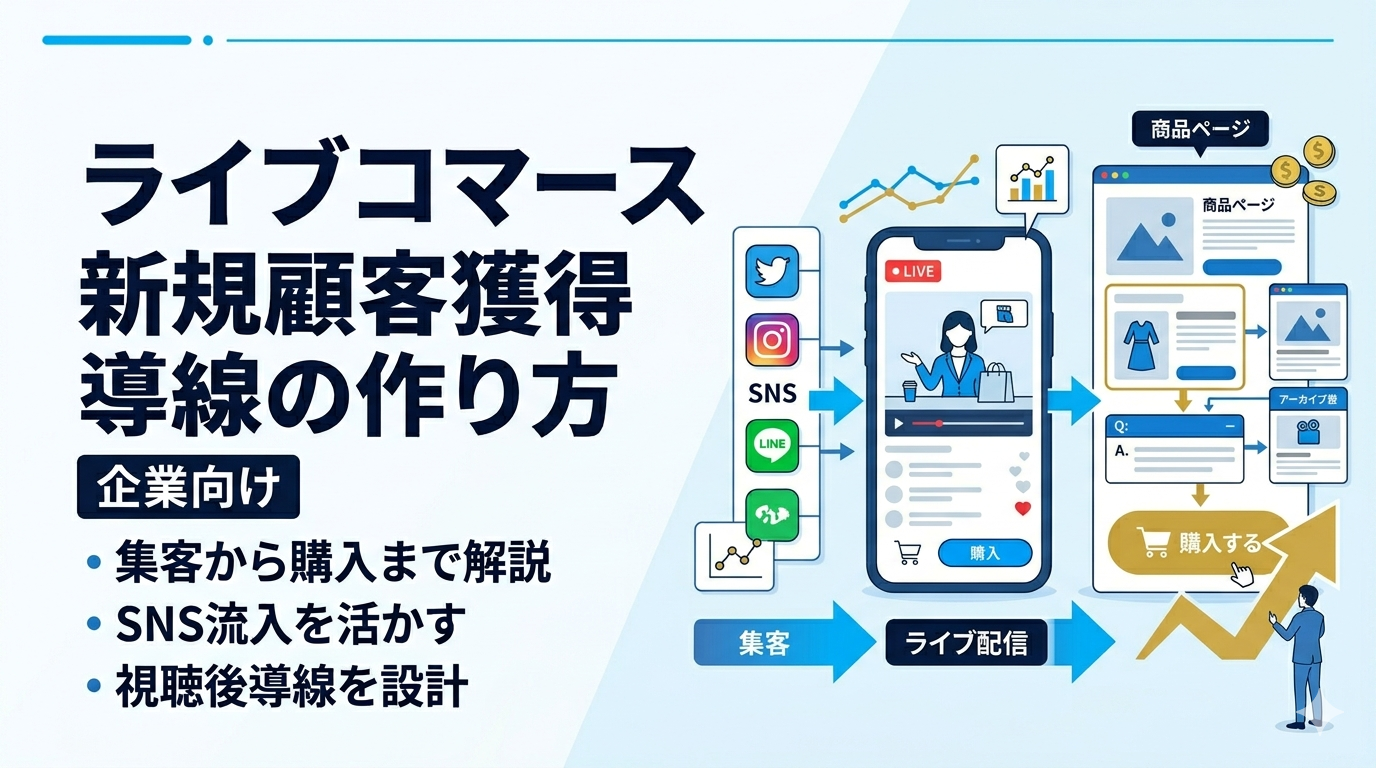 ライブコマースの新規顧客獲得導線の作り方｜集客から購入までの流れを解説