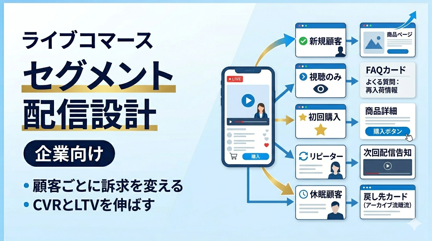 ライブコマースのセグメント配信設計｜顧客ごとに訴求を変えて売上を伸ばす方法