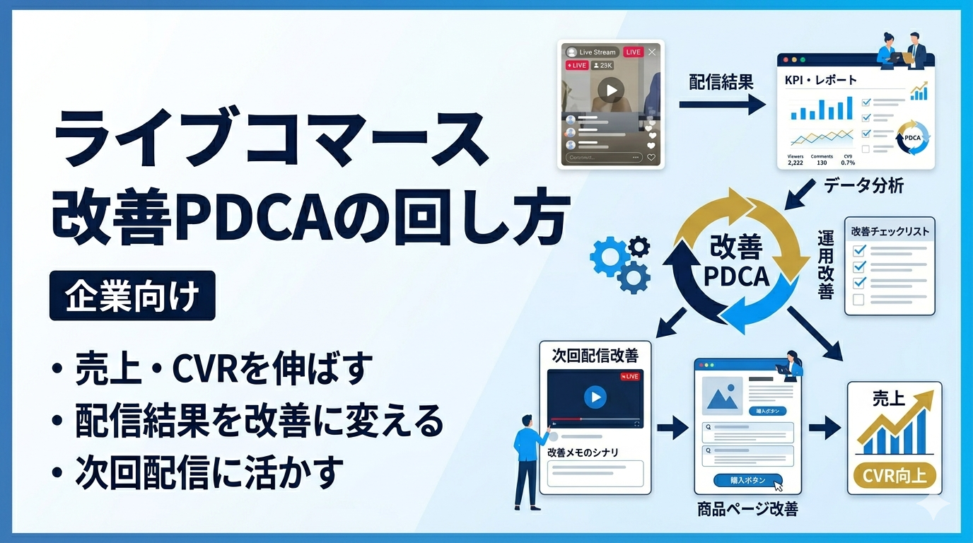 ライブコマースの改善PDCAの回し方｜売上・CVRを伸ばす運用改善の進め方